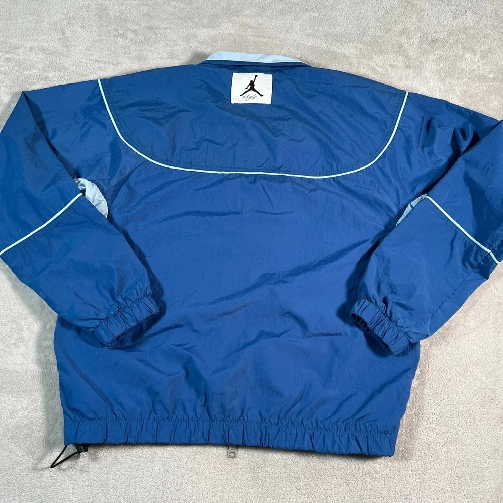 Jordan Flight Windbreaker Jacket Men's Size Medium Blue Full Zip Mesh Lined Rare